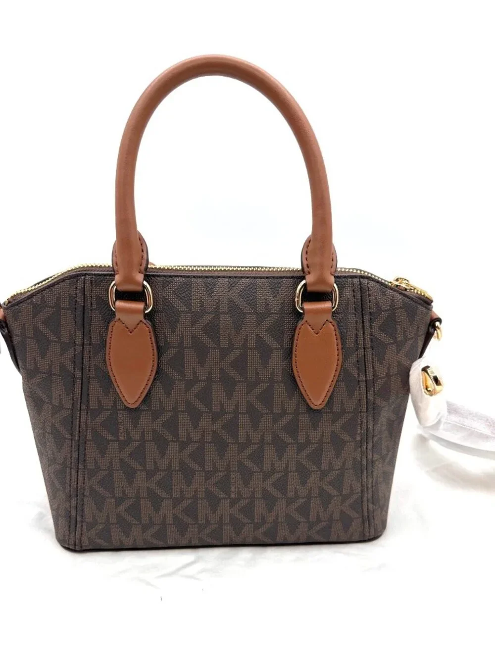 Michael Kors Brown Medium Satchel Gold Hardware & Dual Handles